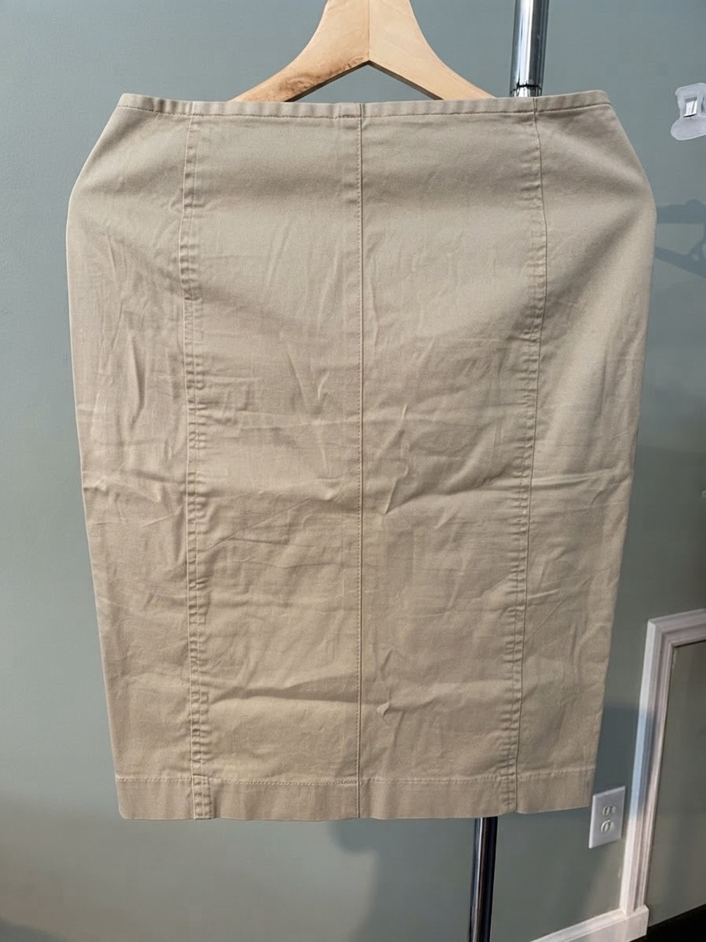 Lela Rose Beige Pencil Skirt